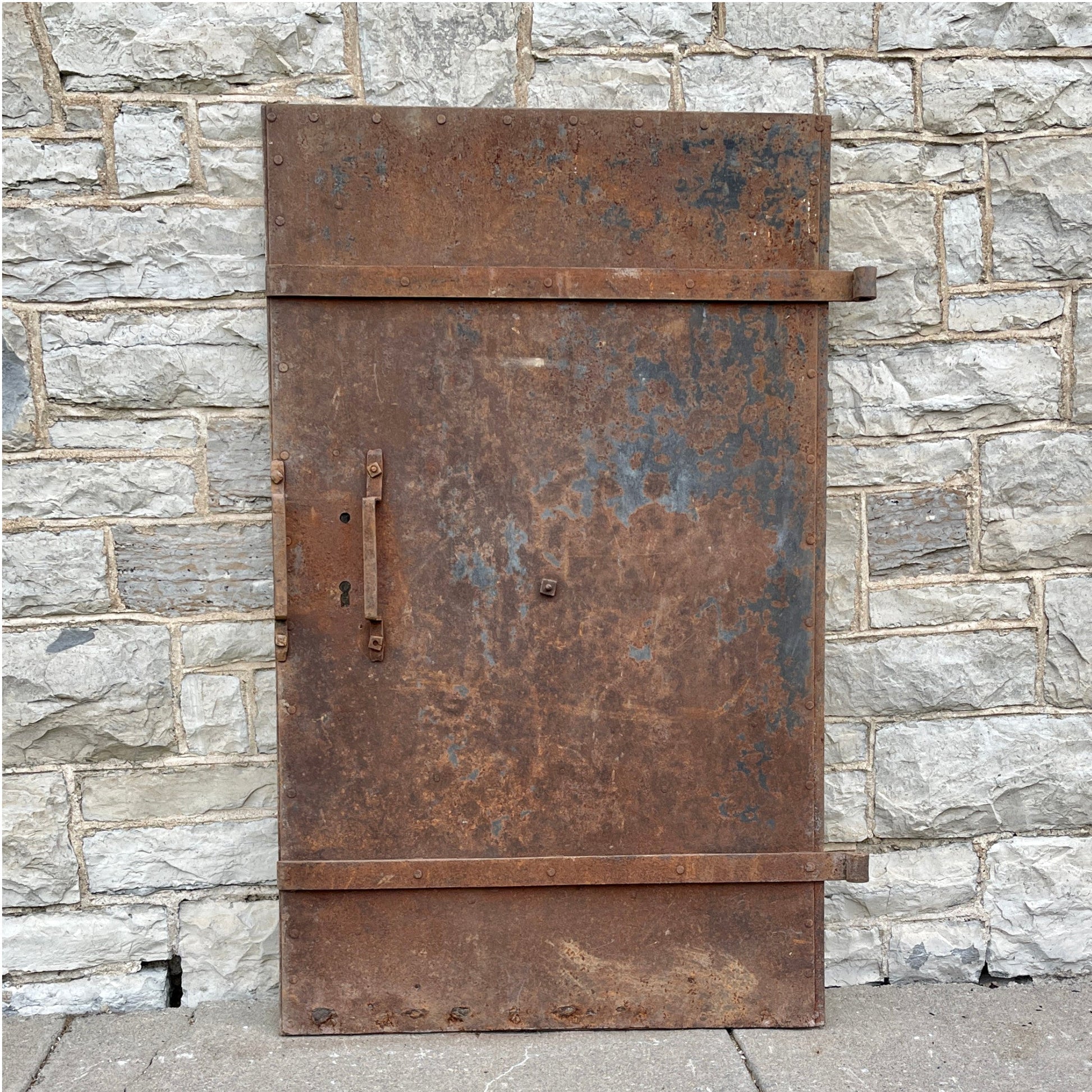 Antique Iron Wine Cellar Door - Salvage-Garden