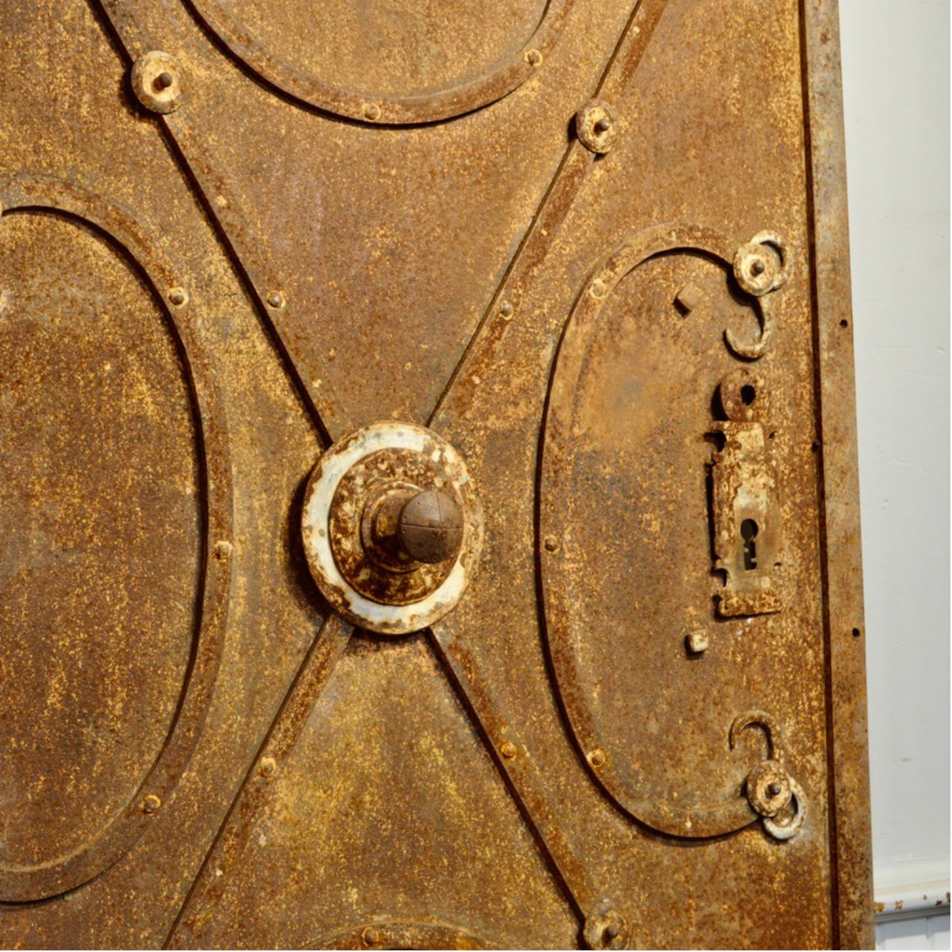 Antique Iron Wine Cellar Door - Salvage-Garden