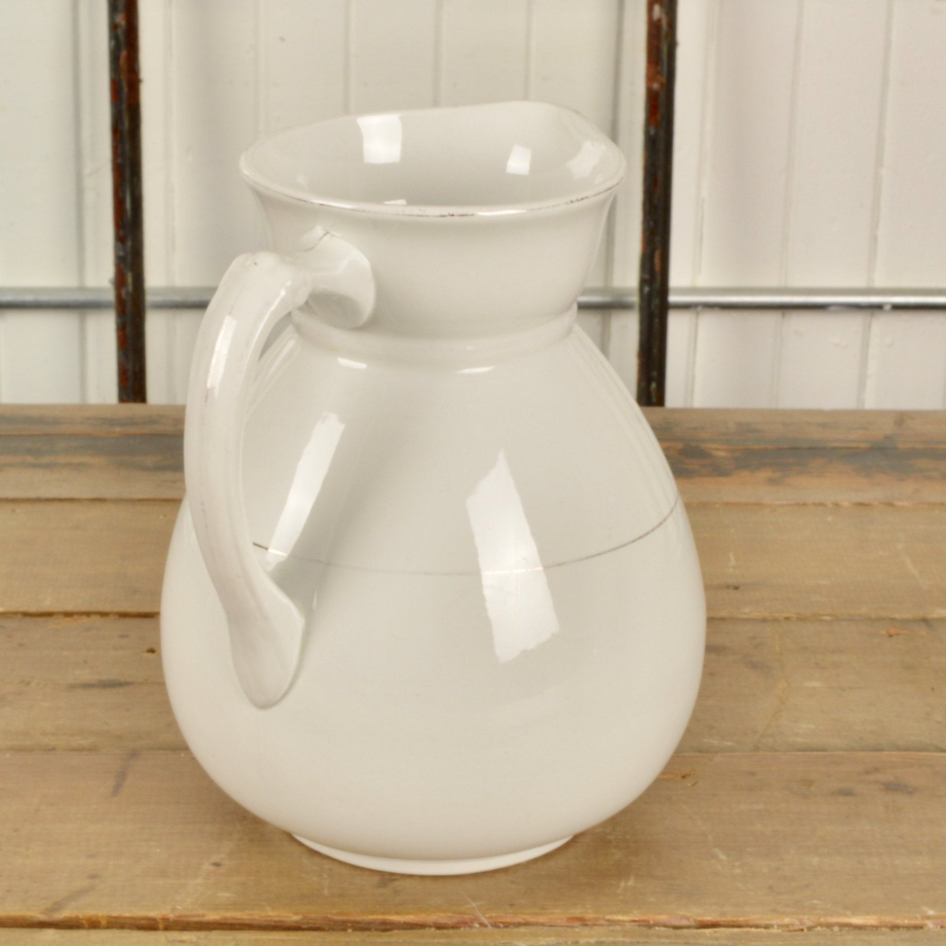 Antique Ironstone Pitcher - Salvage-Garden