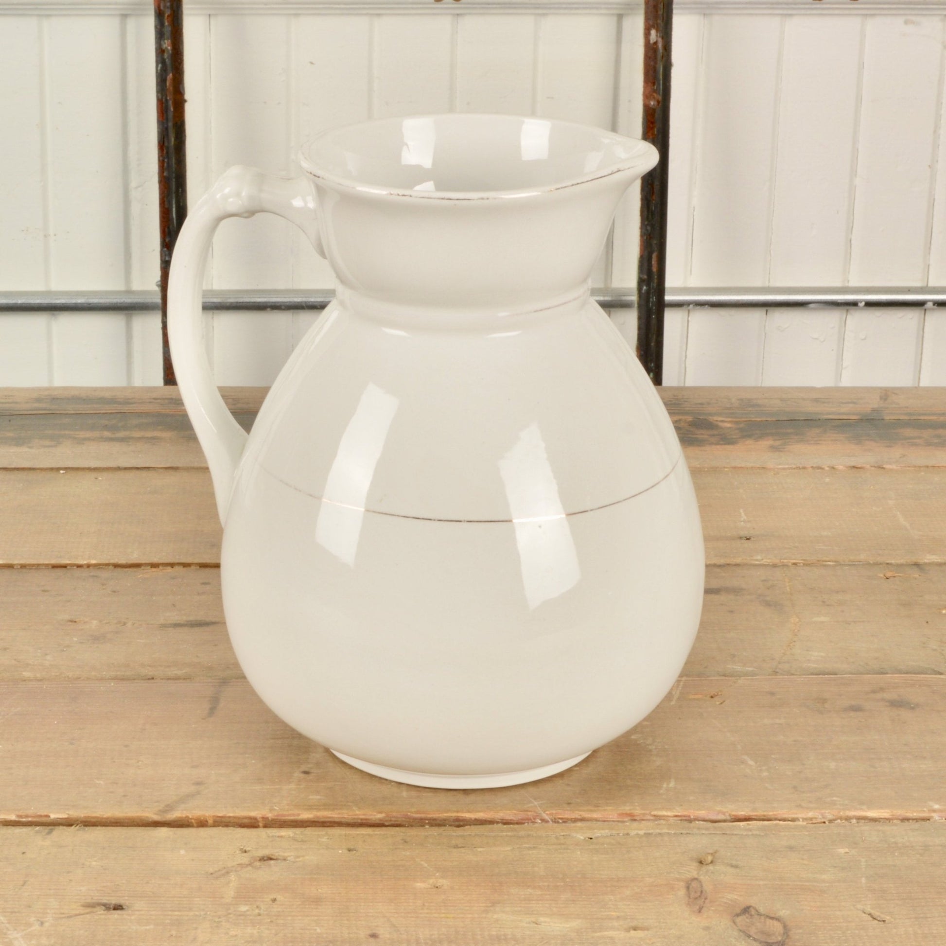 Antique Ironstone Pitcher - Salvage-Garden