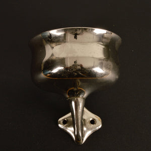 Antique Nickel Plated Brass Glass Holder - Salvage-Garden