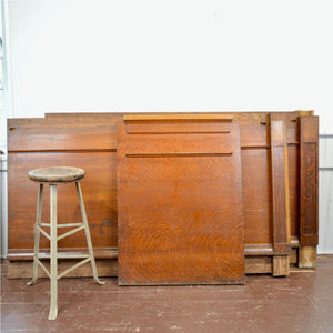 Antique Oak Counter Front - Salvage-Garden