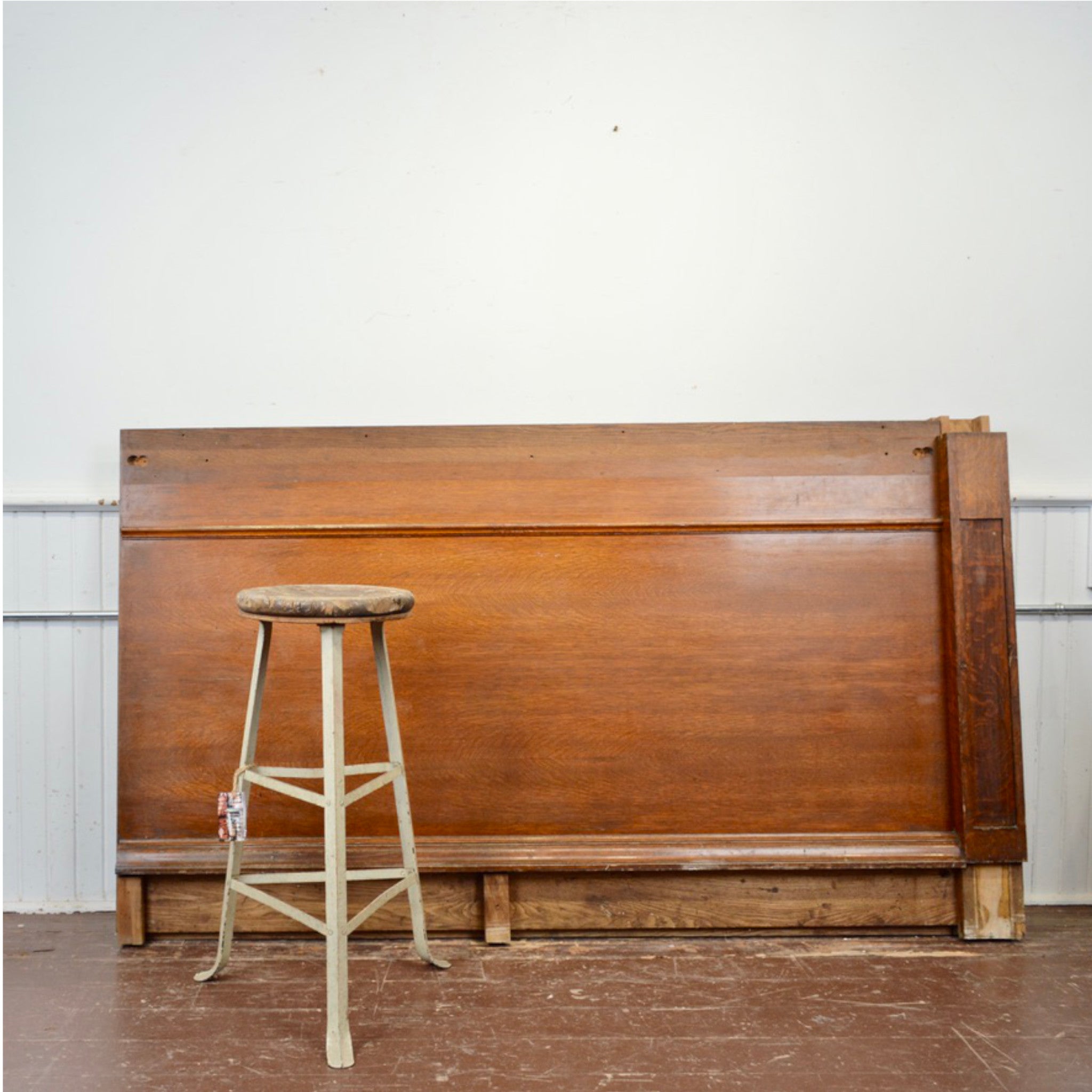 Antique Oak Counter Front - Salvage-Garden