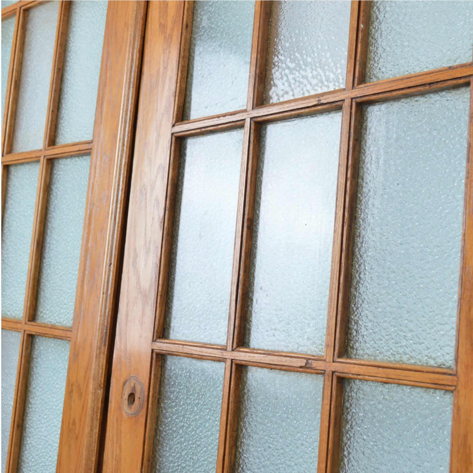 Antique Oak French Doors - Salvage-Garden