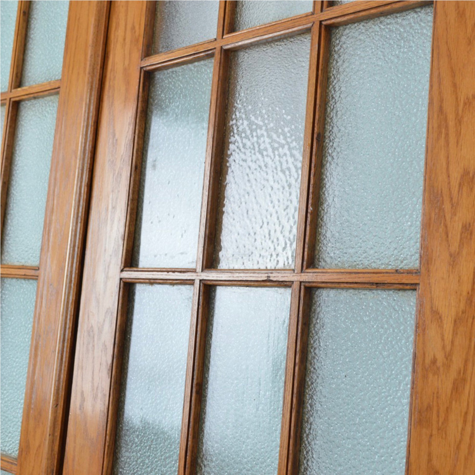 Antique Oak French Doors - Salvage-Garden