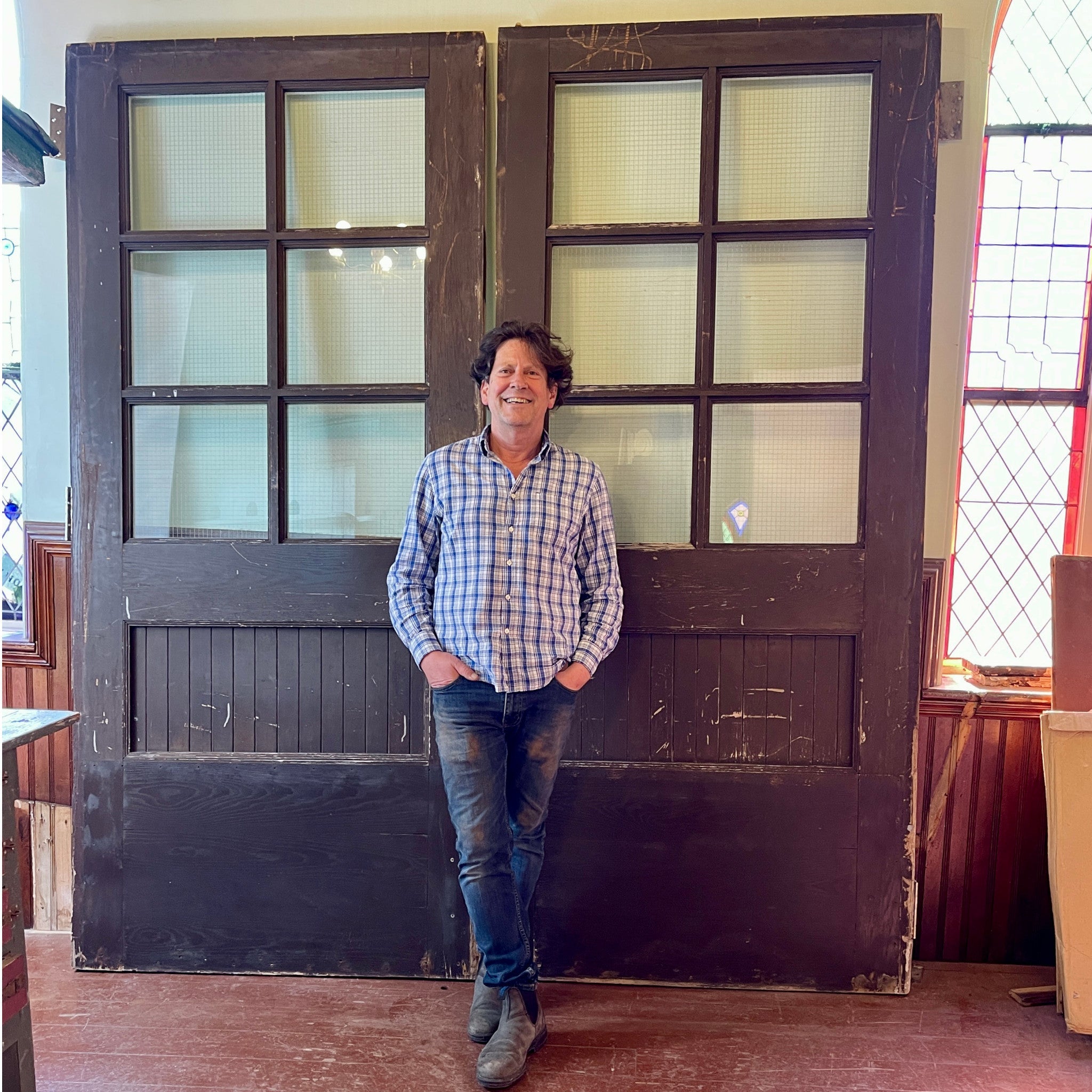 Antique Oak Institutional Doors From Montreal – Salvage-Garden