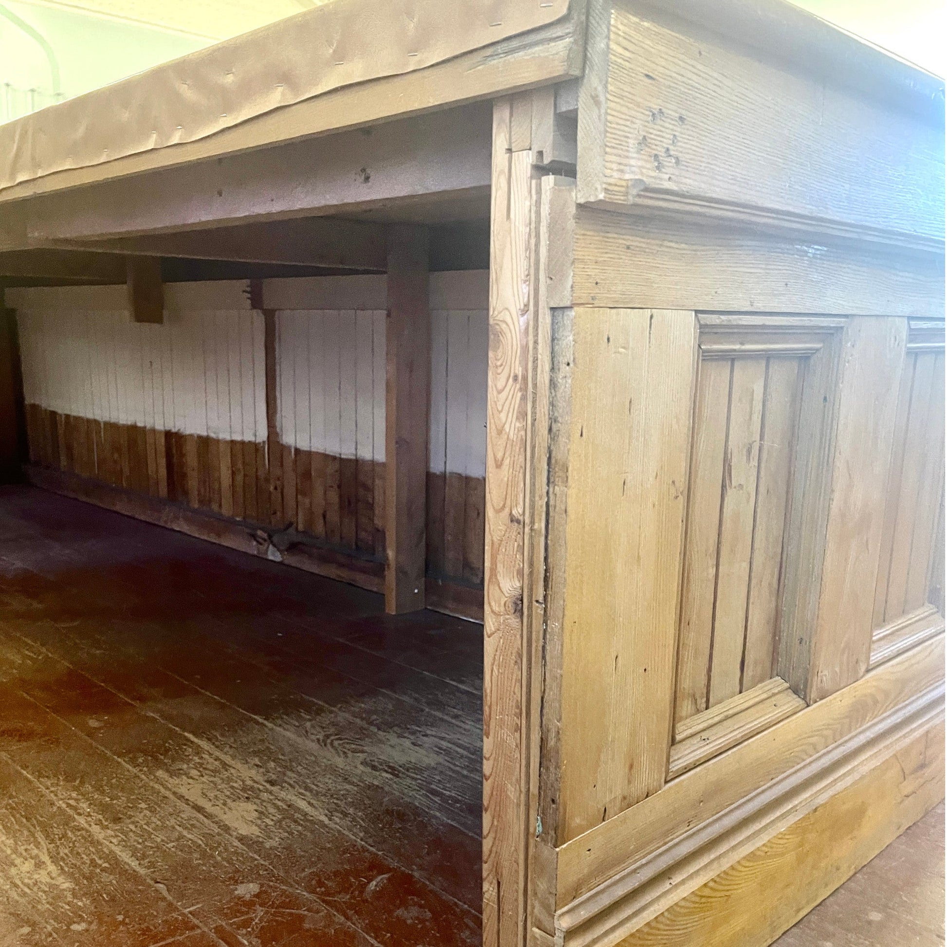 Antique Oak Mercantile Counter - Salvage-Garden