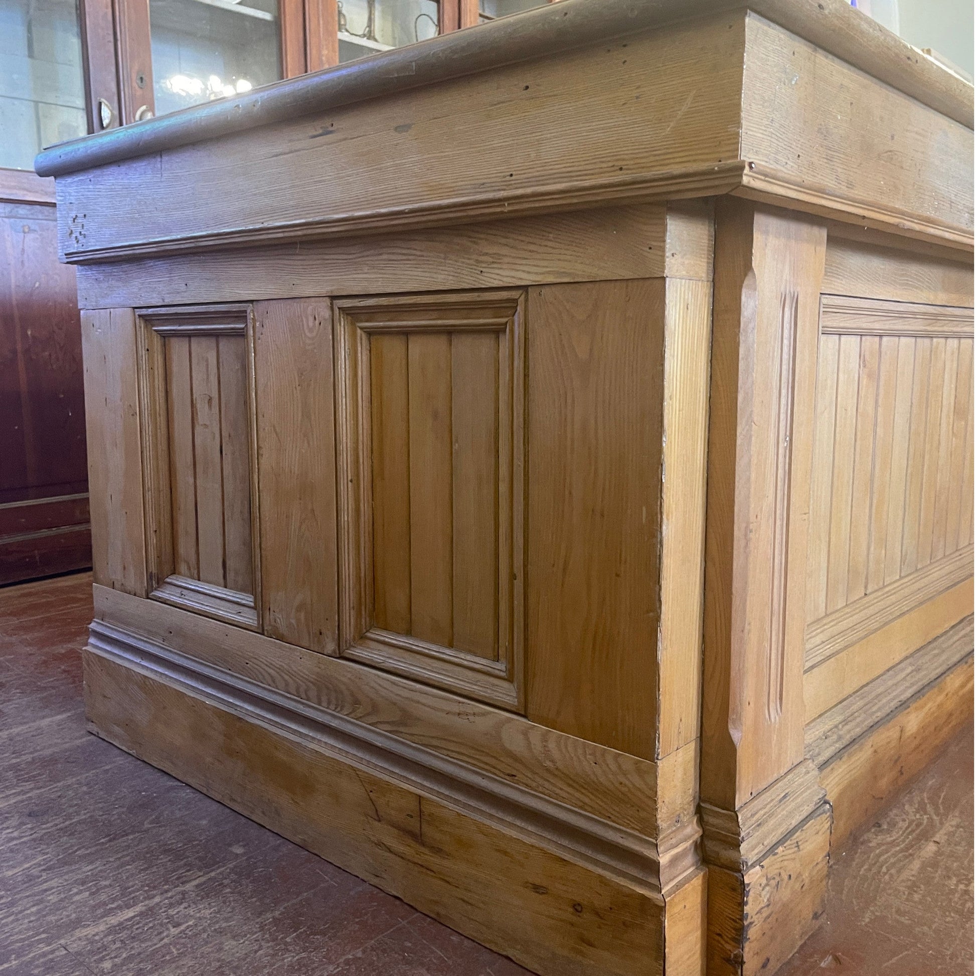 Antique Oak Mercantile Counter - Salvage-Garden