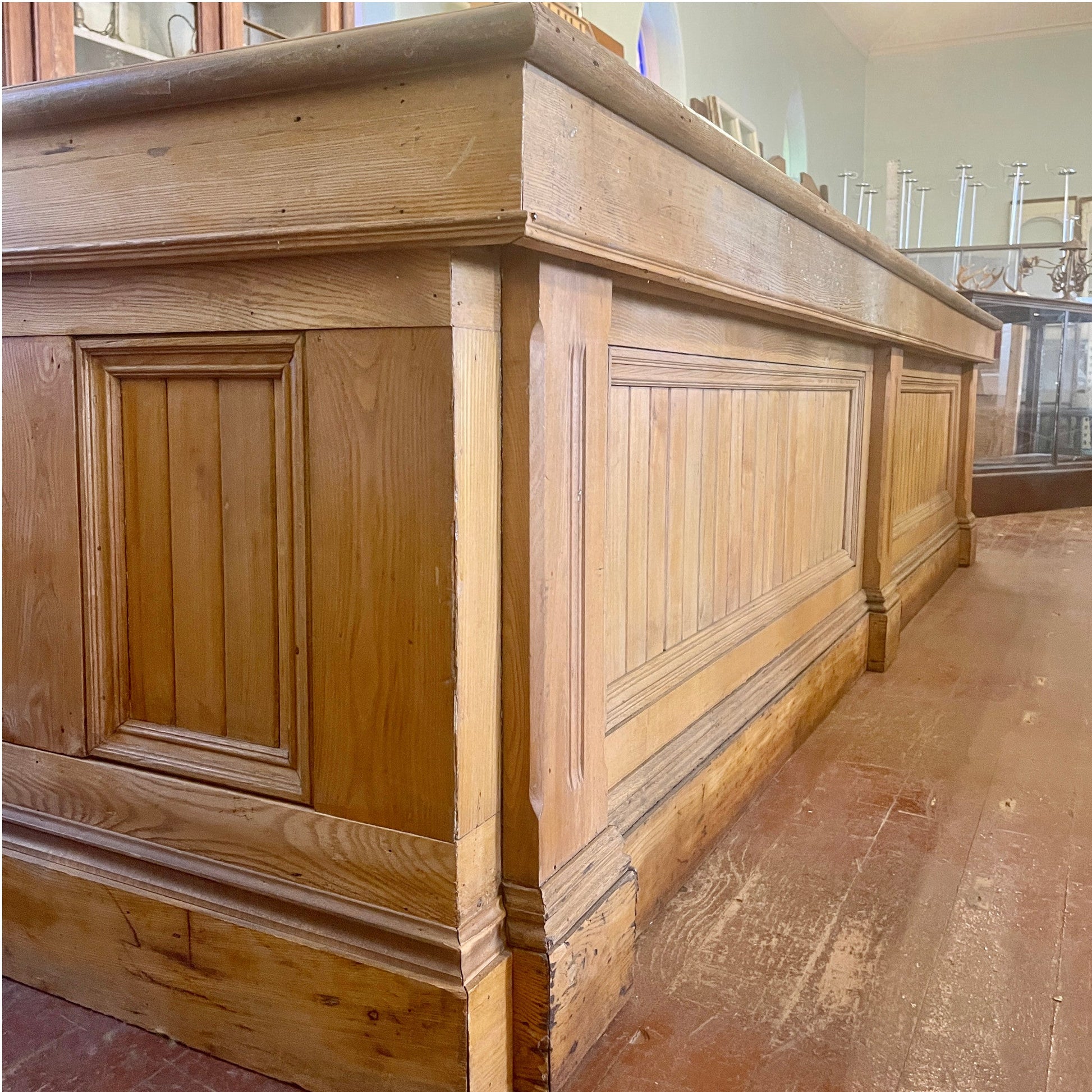 Antique Oak Mercantile Counter - Salvage-Garden