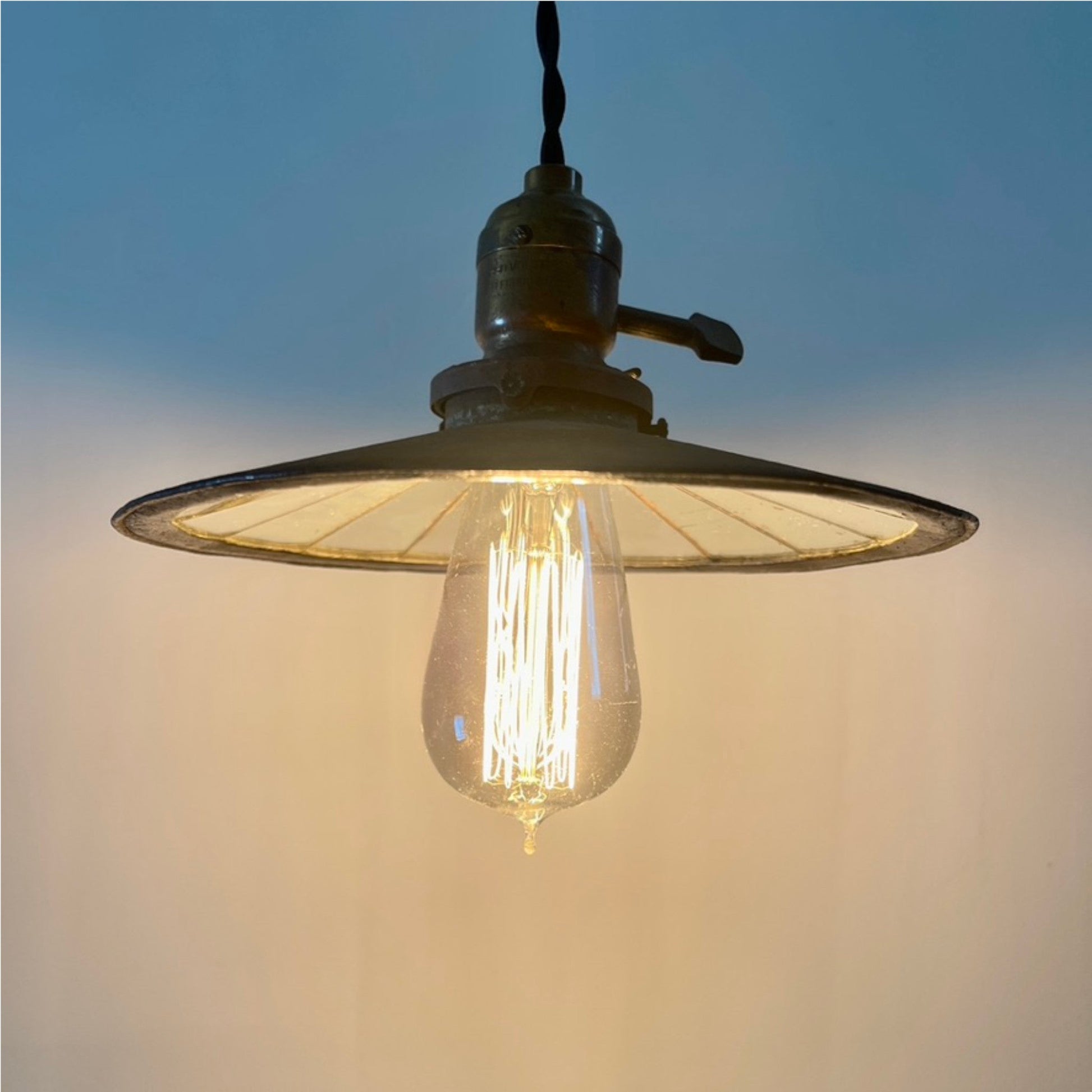 Antique Panelled Mirror Shade - Salvage-Garden