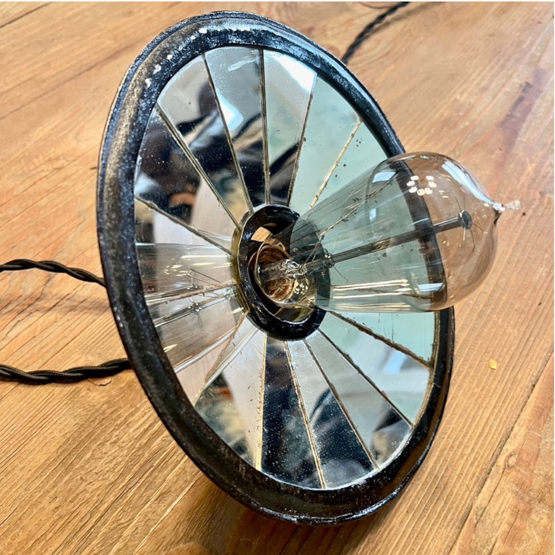 Antique Panelled Mirror Shade - Salvage-Garden