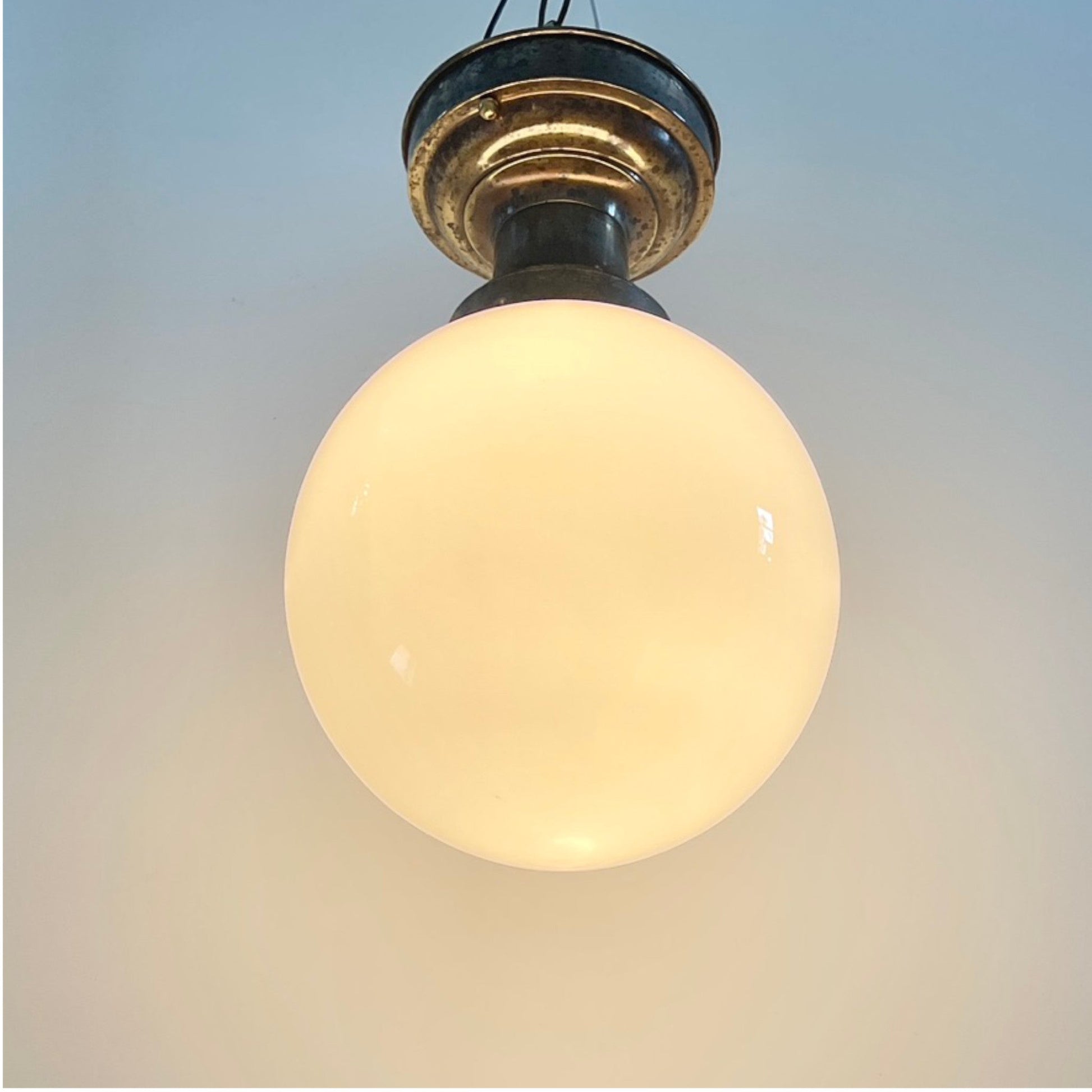 Antique Pharmacy Pendant Light - Salvage-Garden