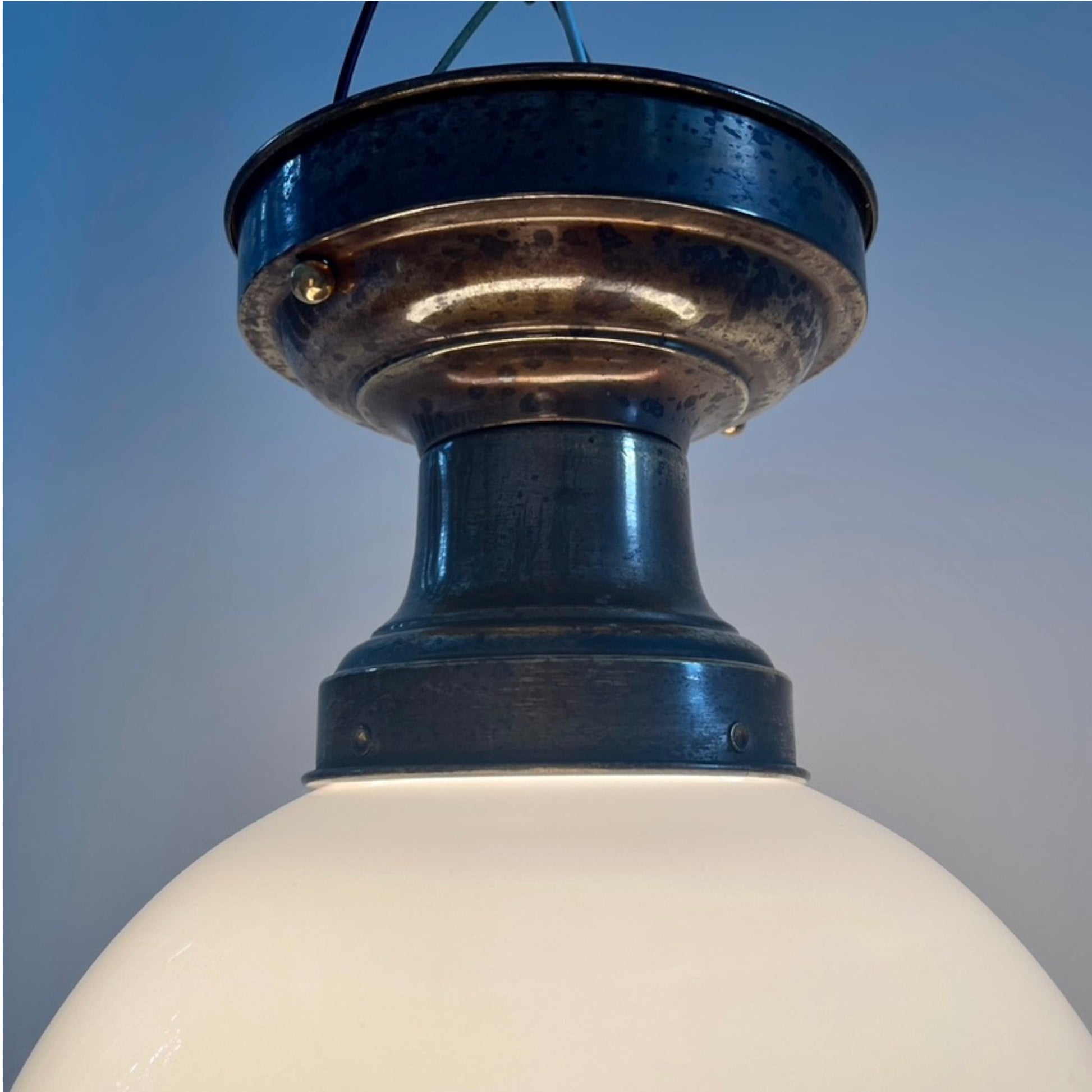 Antique Pharmacy Pendant Light - Salvage-Garden