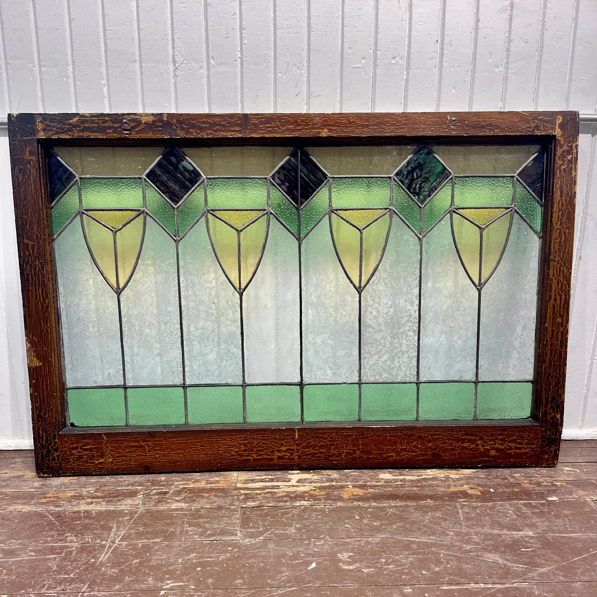 Antique Stained Glass Arts & Crafts Window – Salvage-Garden
