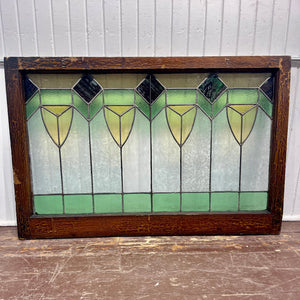 Antique Stained Glass Arts & Crafts Window - Salvage-Garden