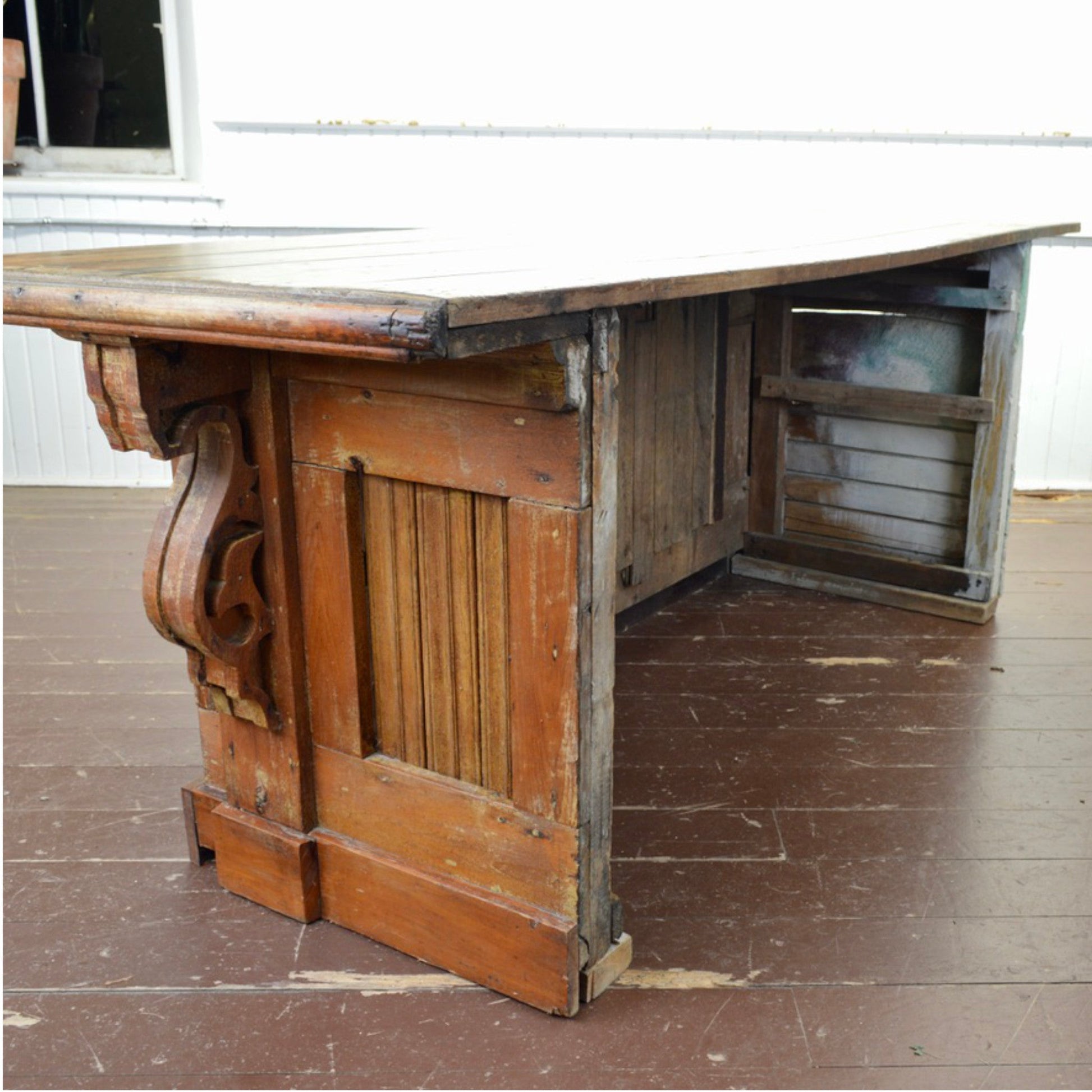 Antique Store Counter - Salvage-Garden