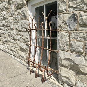 Antique Wrought Iron Window - Salvage-Garden