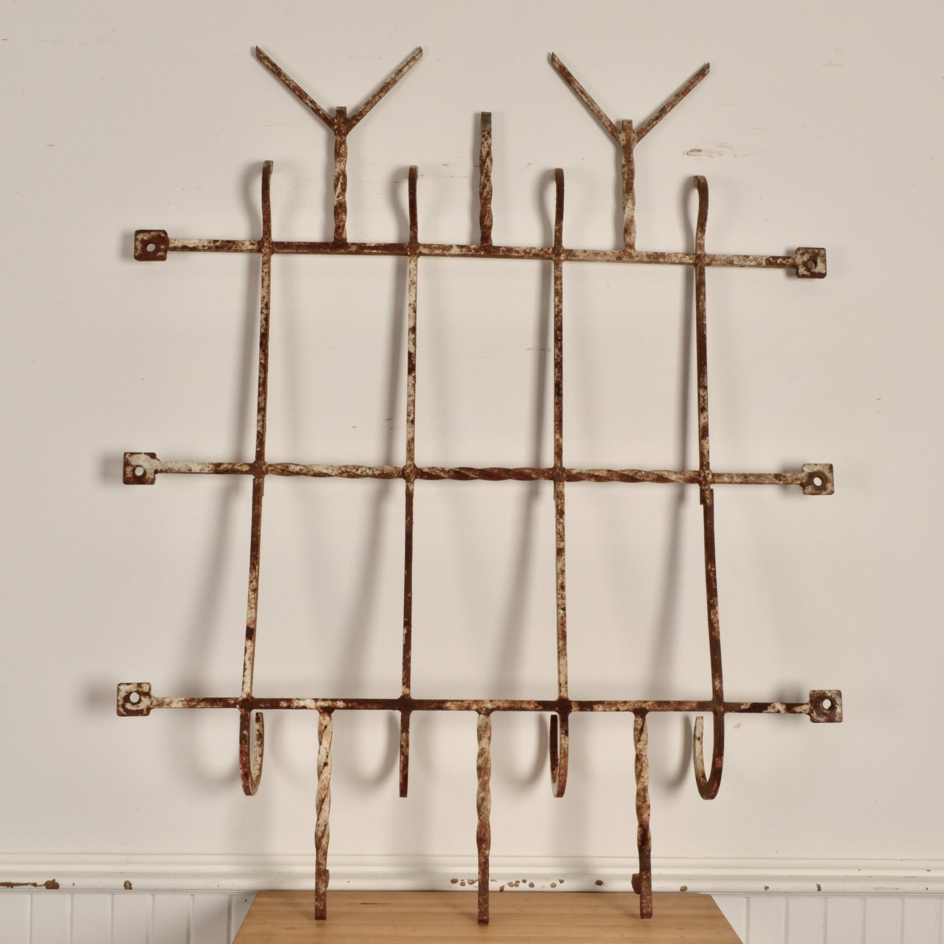 Antique Wrought Iron Window - Salvage-Garden