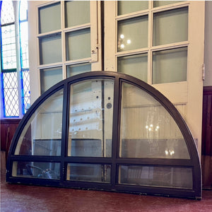 Arched Windows With Georgian Wire Glass - Salvage-Garden