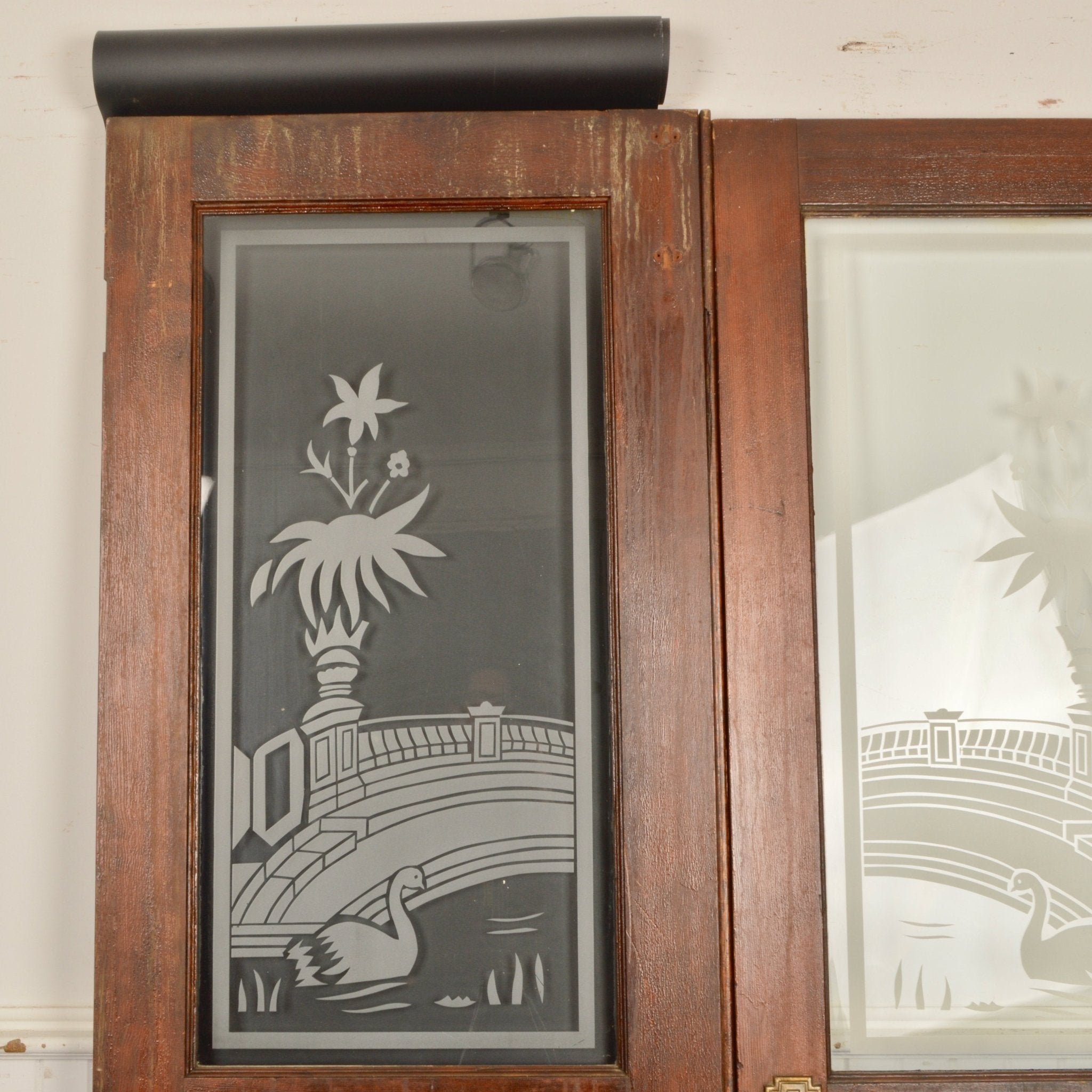 Art Deco Glazed Double Doors - Salvage-Garden