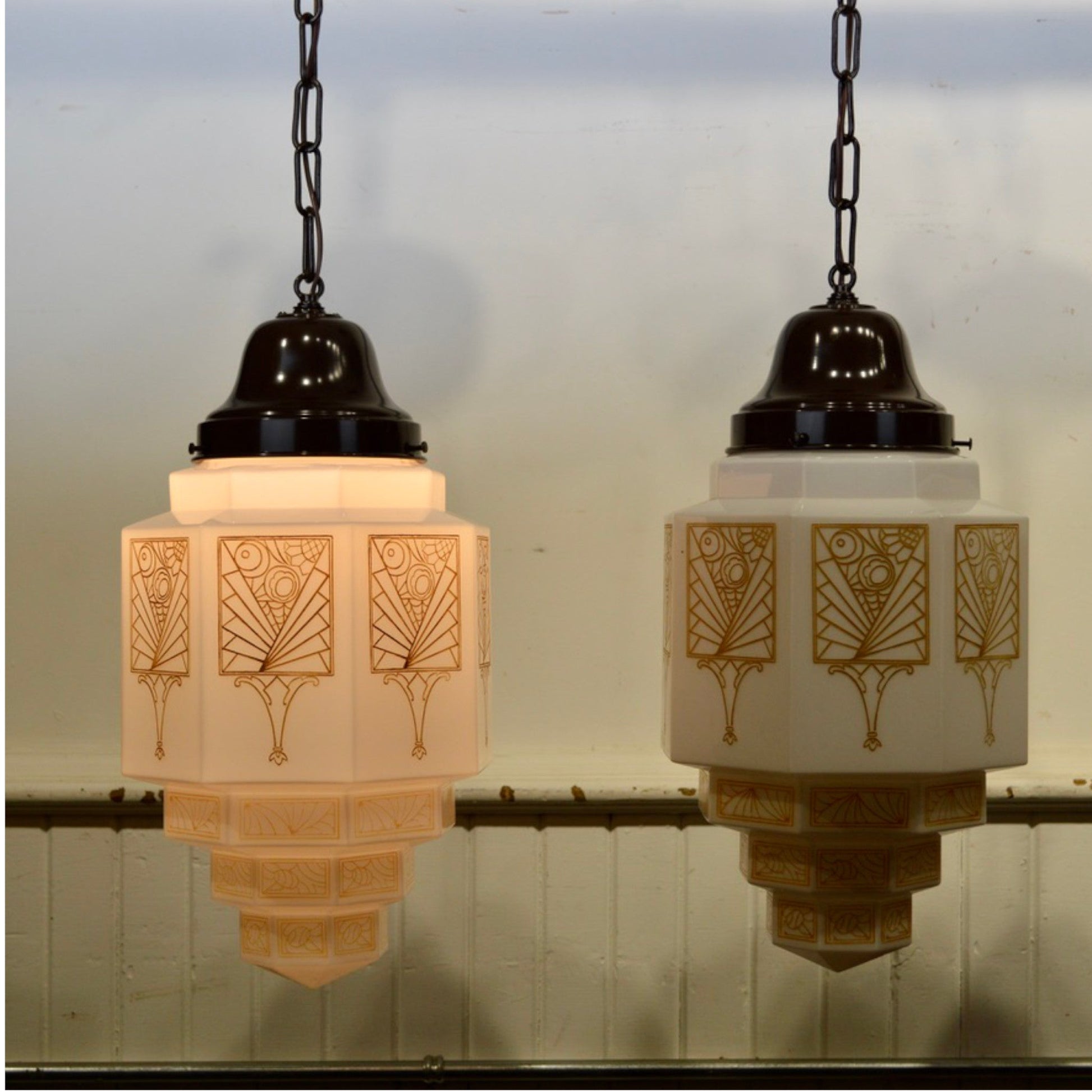 Art Deco Skyscraper Pendant Lights - Salvage-Garden