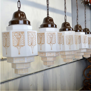 Art Deco Skyscraper Pendant Lights - Salvage-Garden