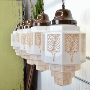 Art Deco Skyscraper Pendant Lights - Salvage-Garden