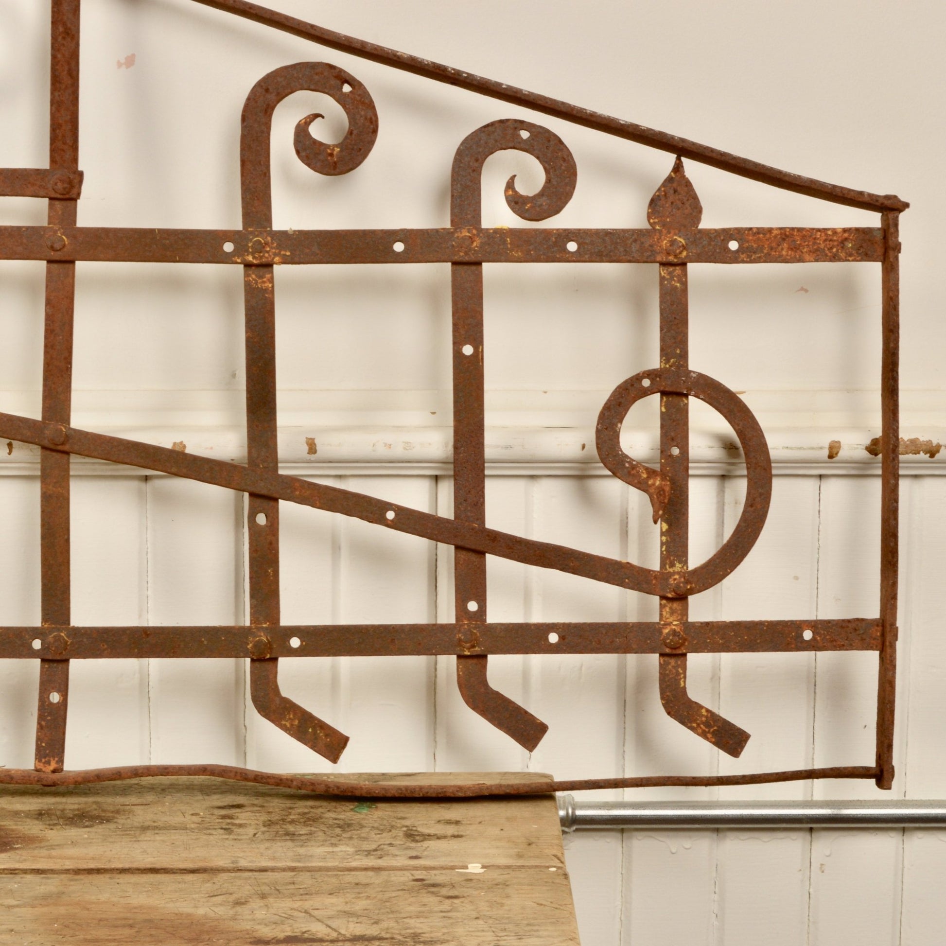 Art Nouveau Decorative Wrought Iron Architectural Trim - Salvage-Garden