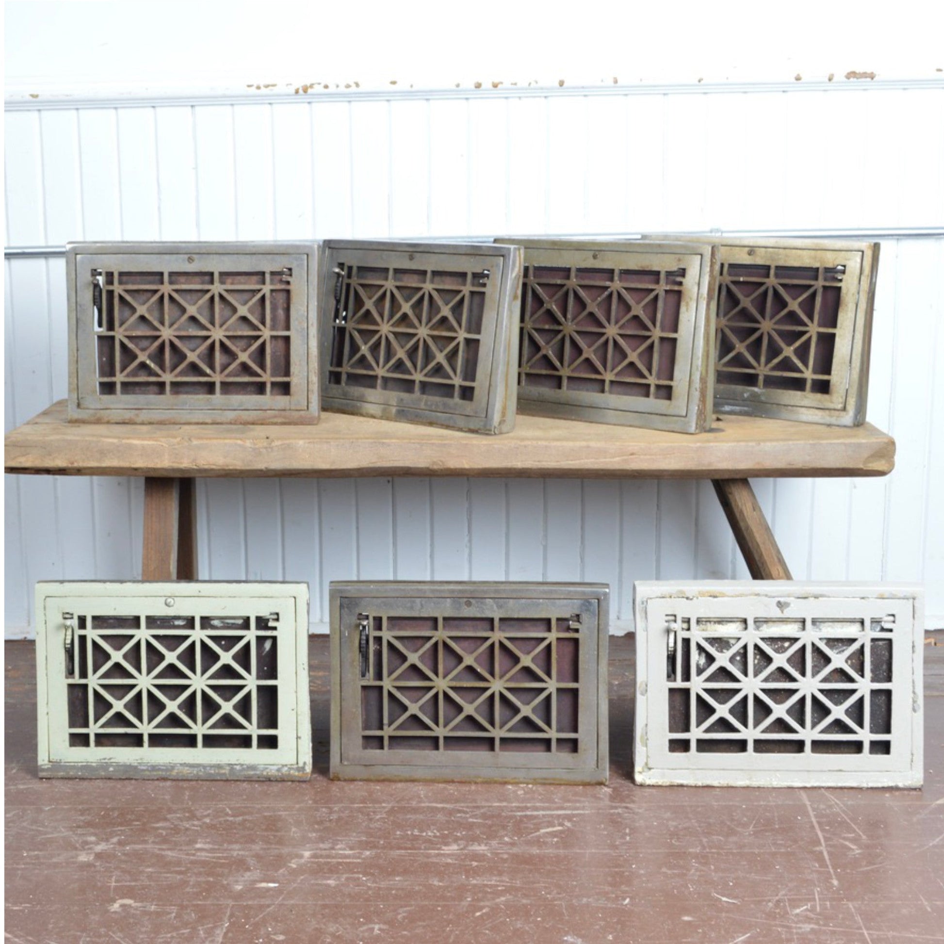 Arts & Crafts Nickel Plated Heat Registers - Salvage-Garden