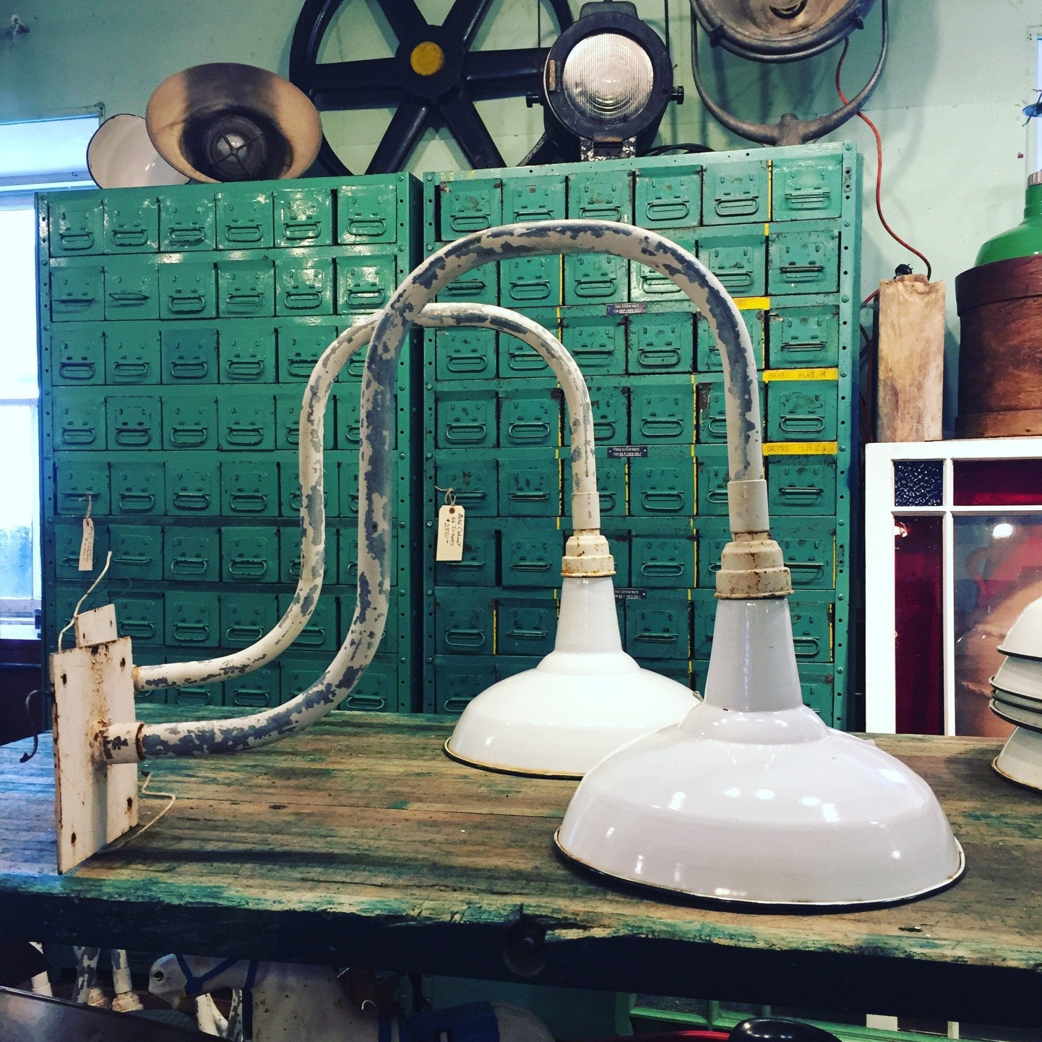 Benjamin Gooseneck Lights - Salvage-Garden