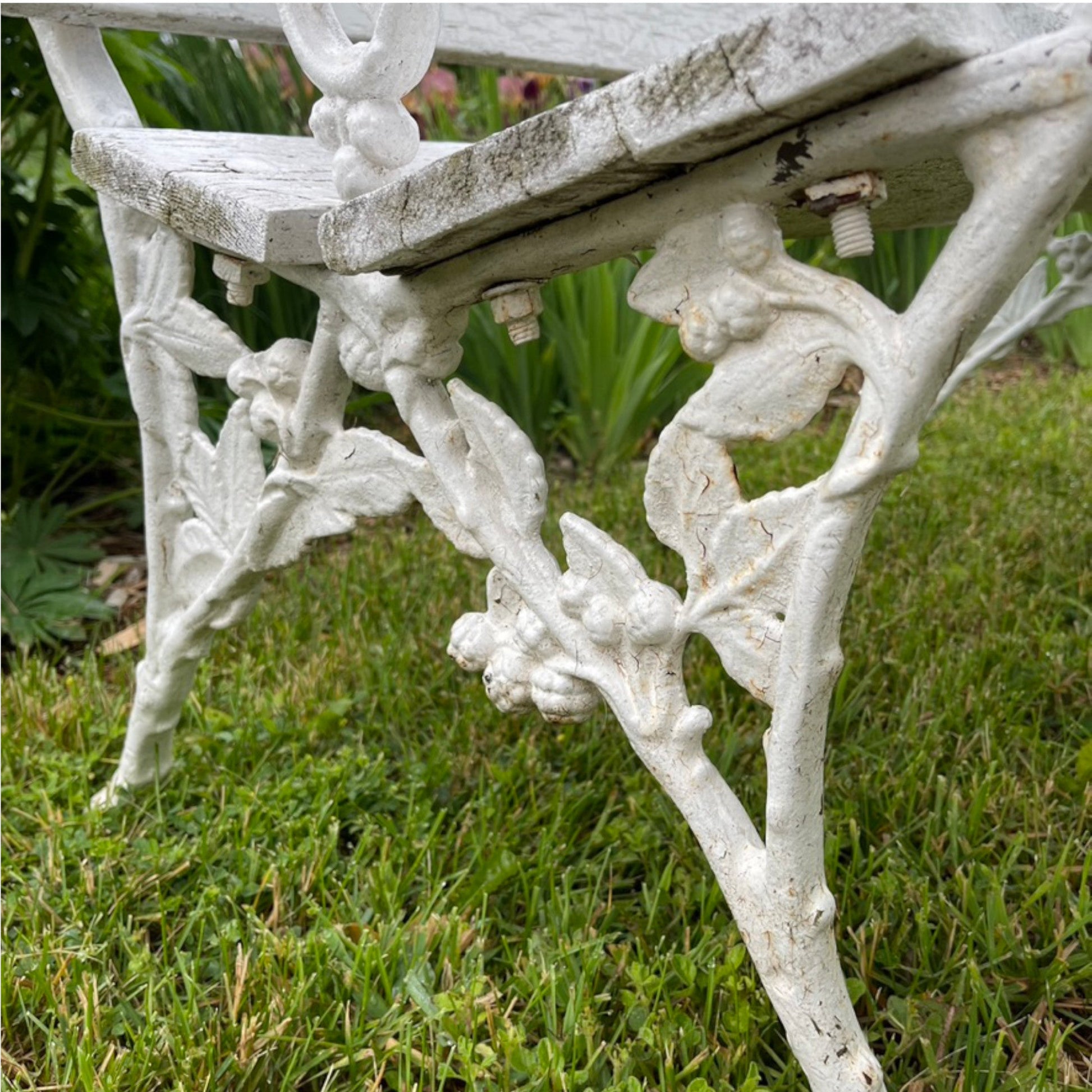 Blackberry & Bramble Cast Iron Bench - Salvage-Garden