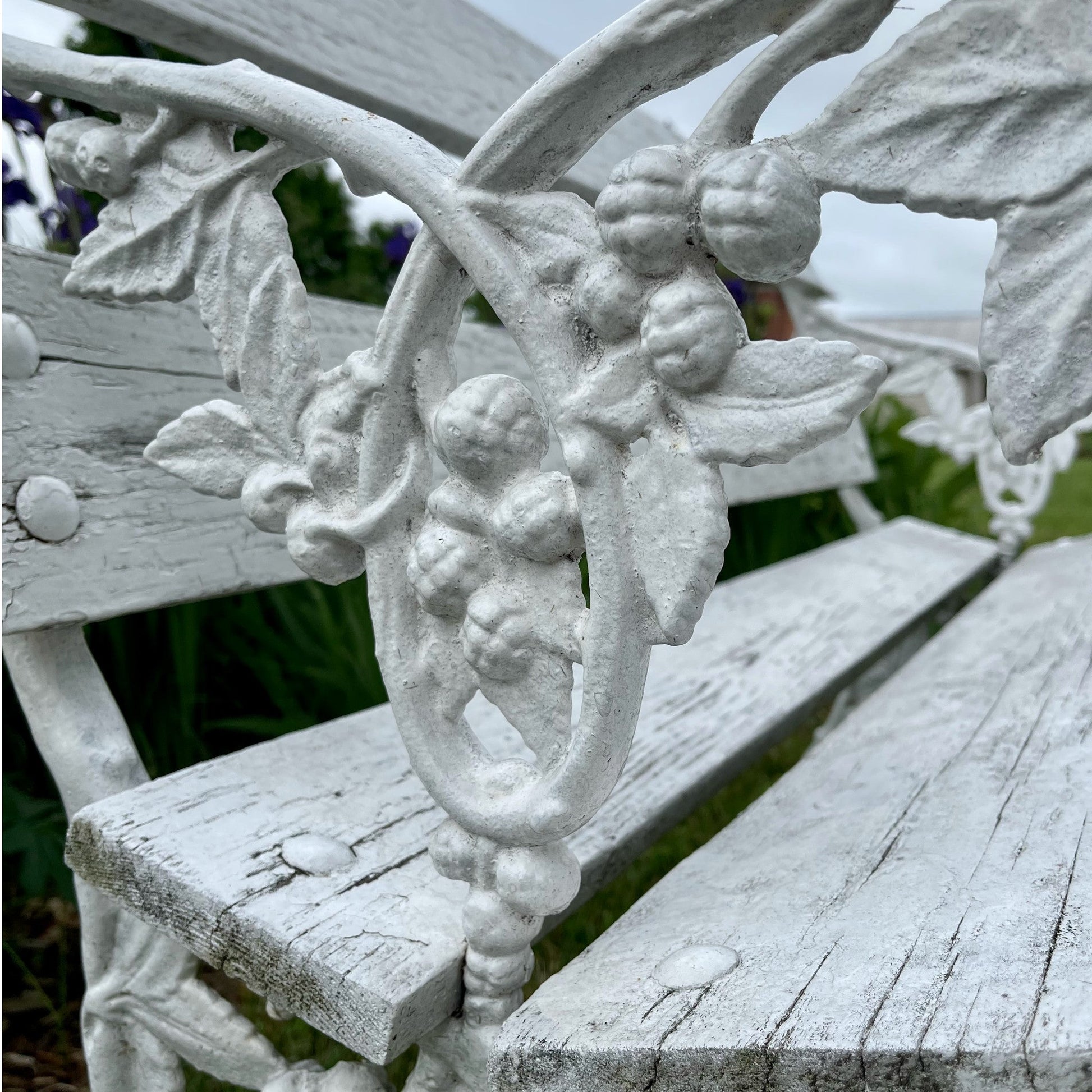 Blackberry & Bramble Cast Iron Bench - Salvage-Garden