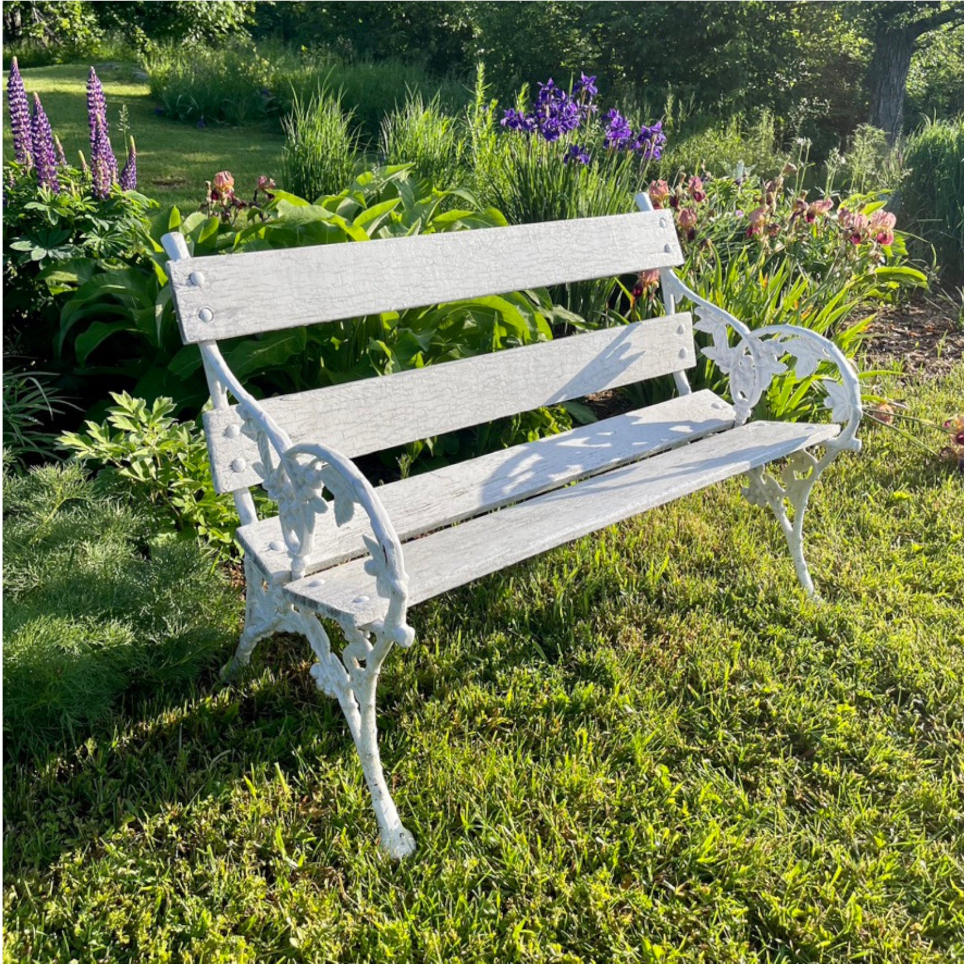 Blackberry & Bramble Cast Iron Bench - Salvage-Garden