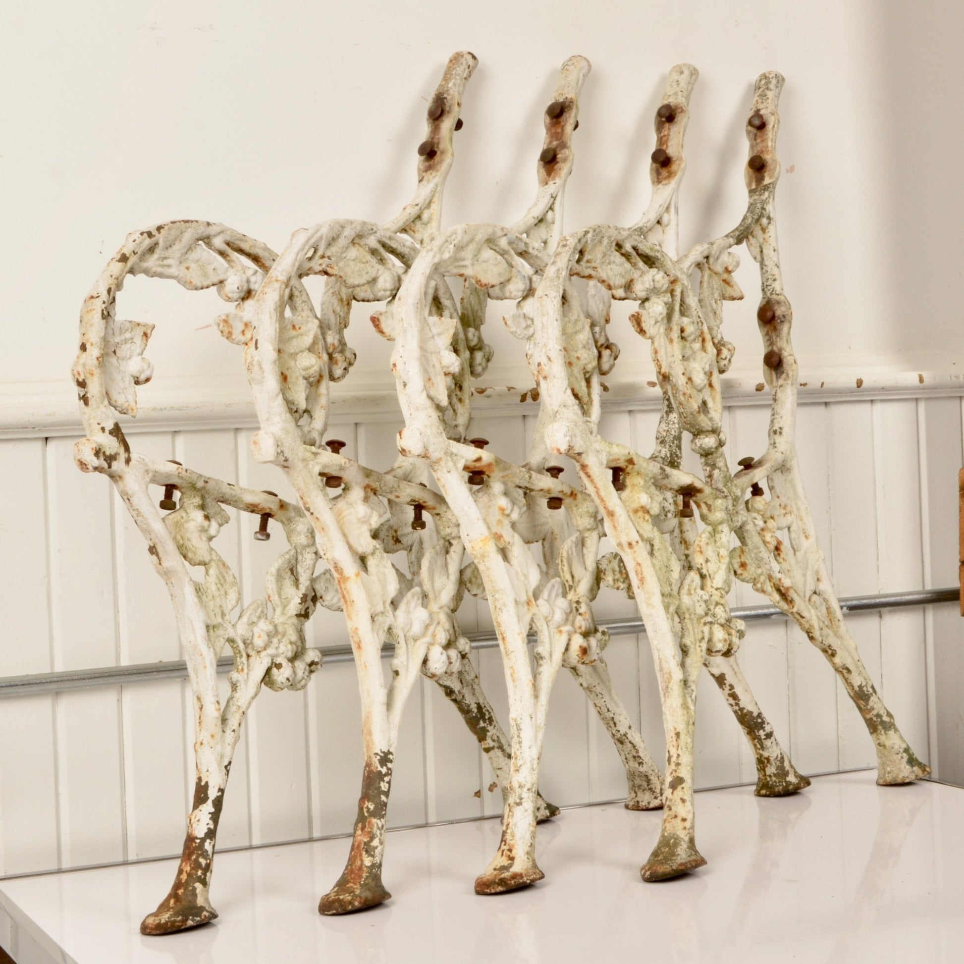 Blackberry & Bramble Cast Iron Bench Ends - Salvage-Garden