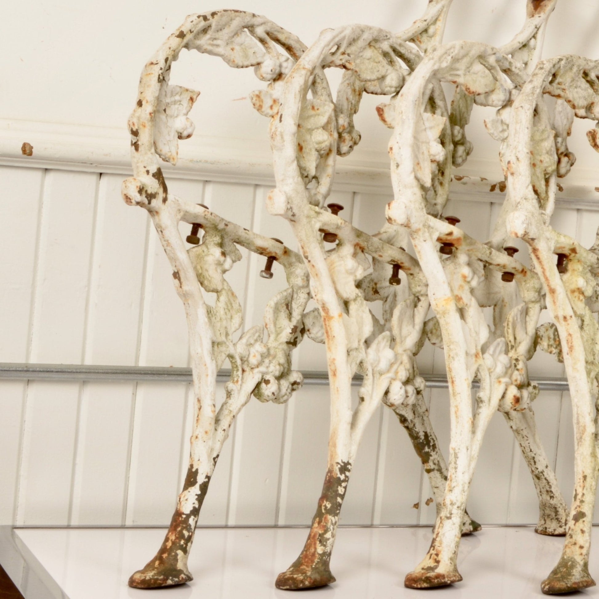 Blackberry & Bramble Cast Iron Bench Ends - Salvage-Garden