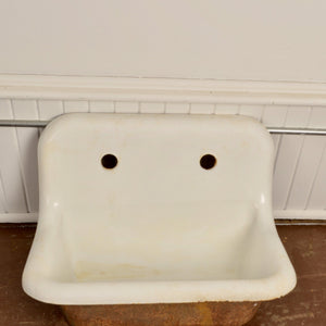 Cast Iron and Porcelain Wall Mount Sink - Salvage-Garden