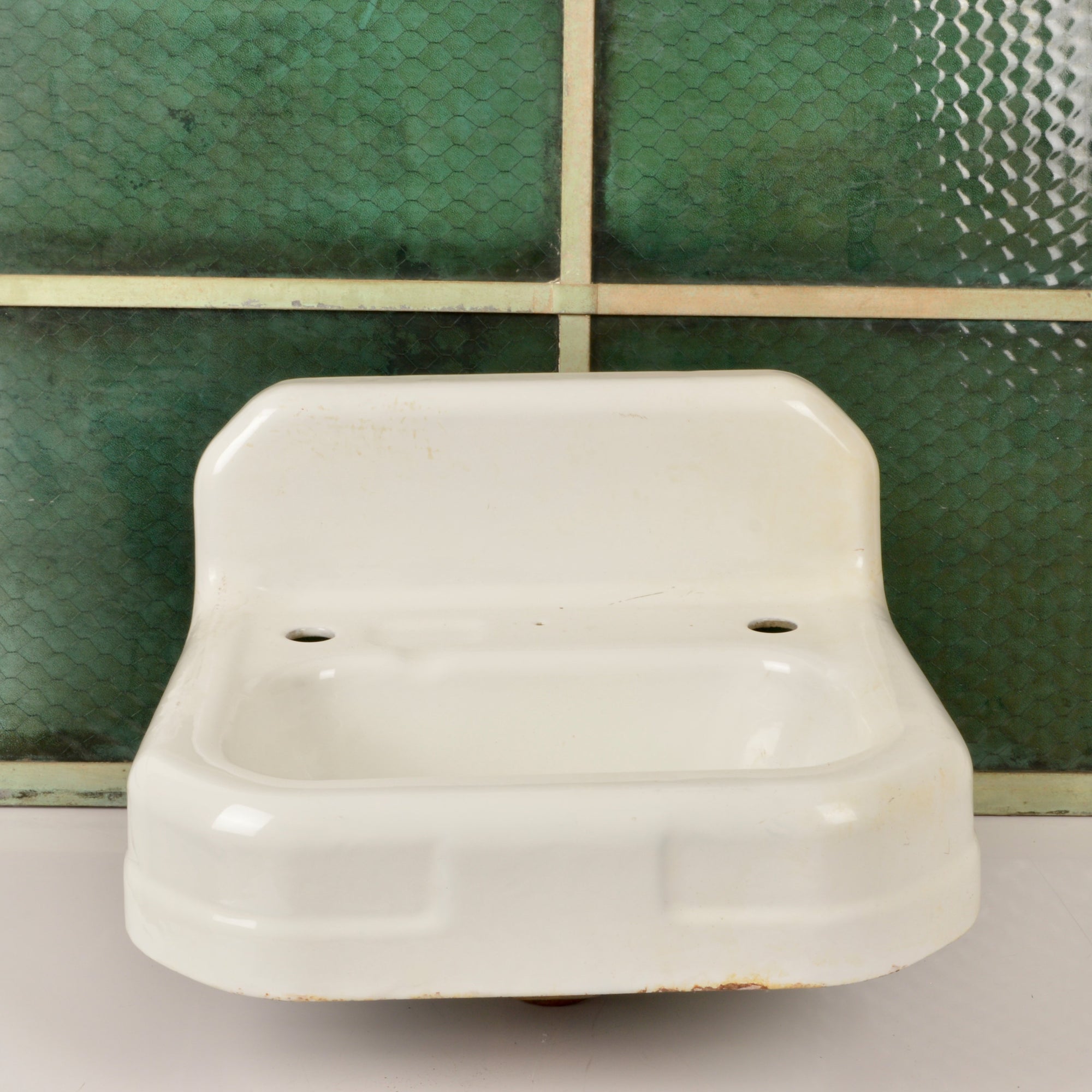 Cast Iron And Porcelain Wall Sink Salvage-Garden