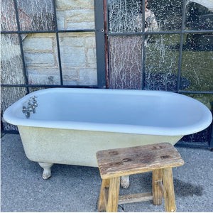 Cast Iron Clawfoot Tub With Taps - Salvage-Garden