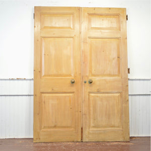 Cerused Pine Double Doors - Salvage-Garden