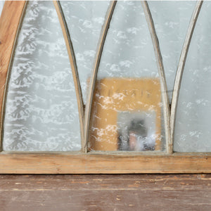 Church Window With Taffeta Textured Glass - Salvage-Garden