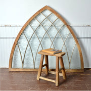 Church Window With Taffeta Textured Glass - Salvage-Garden