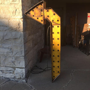 Double Side Marquee Arrow Sign Salvage-Garden