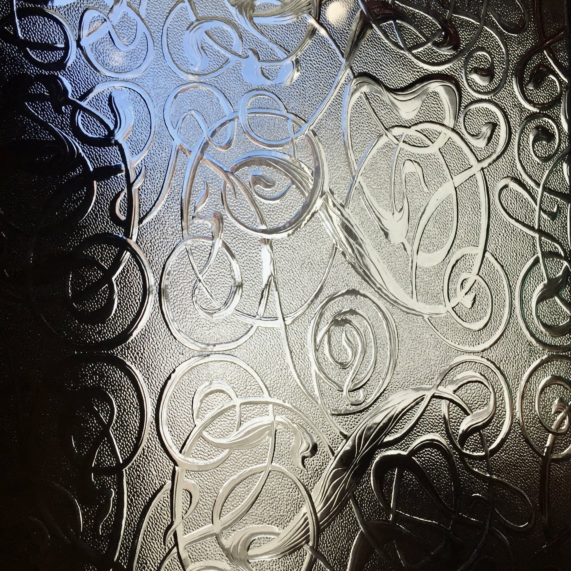 Exterior Oak Door with Privacy Glass - Salvage-Garden