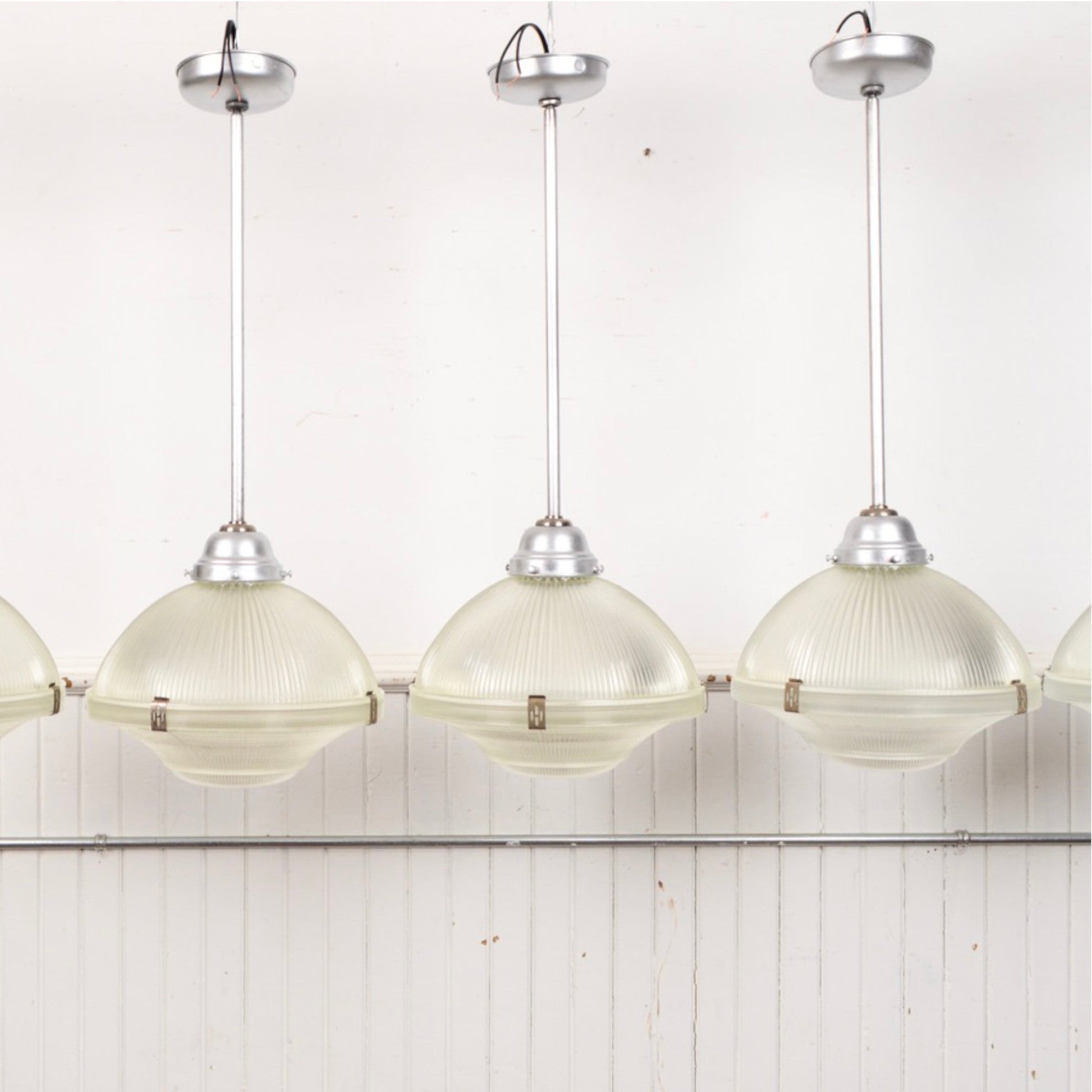 Extra Large Holophane Chapel Pendant Lights - Salvage-Garden