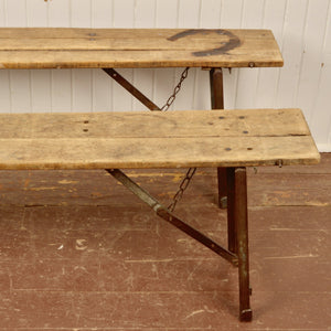 Folding Military Trestle Benches - Salvage-Garden