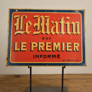 French Printed Metal Advertising Sign - Salvage-Garden