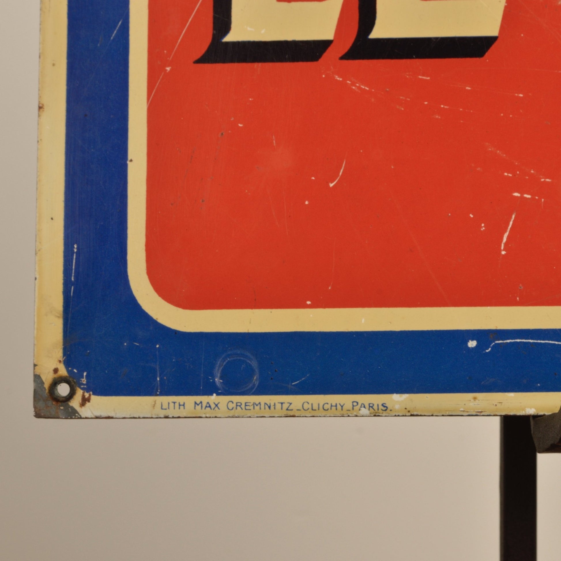 French Printed Metal Advertising Sign - Salvage-Garden