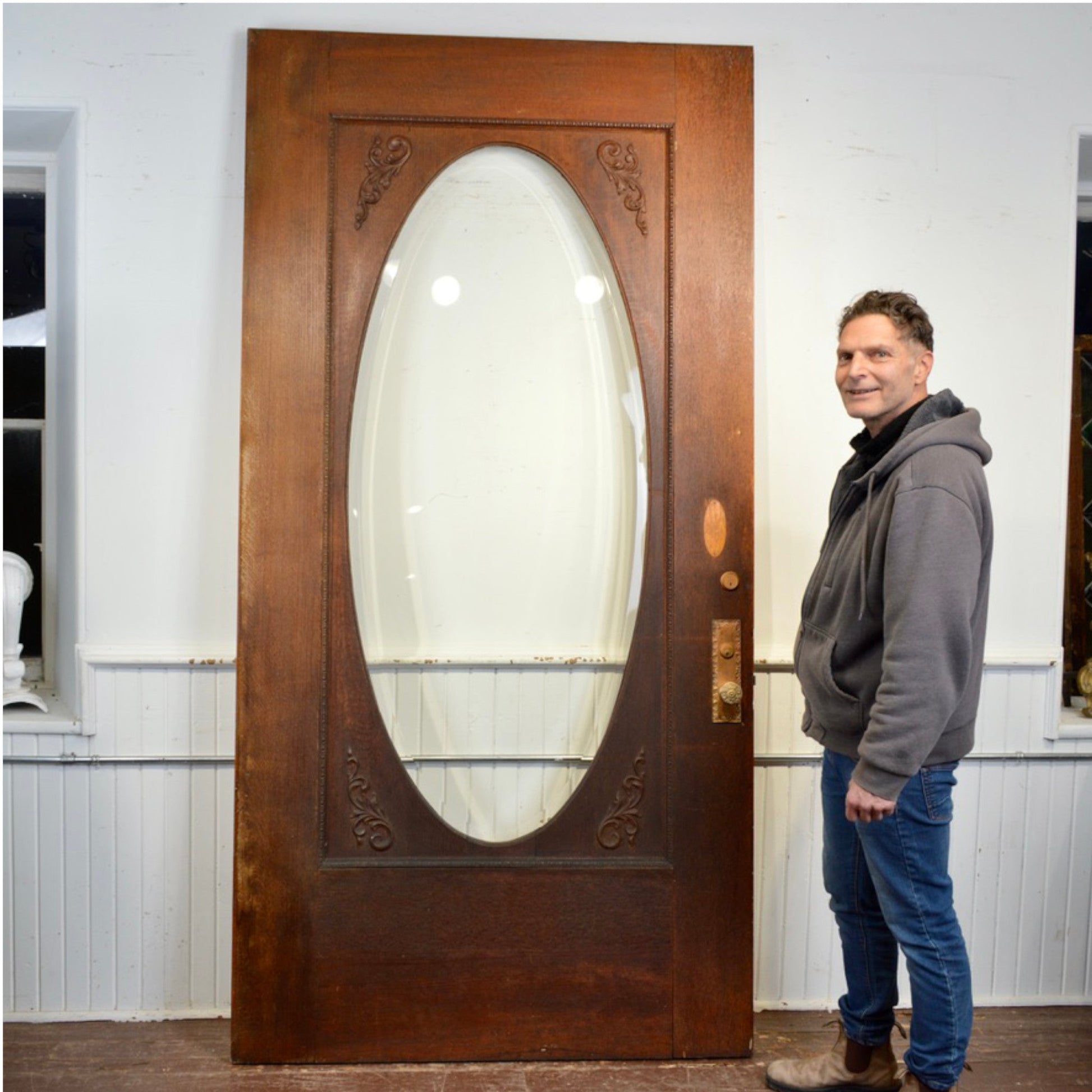 Grand Antique Entry Door - Salvage-Garden