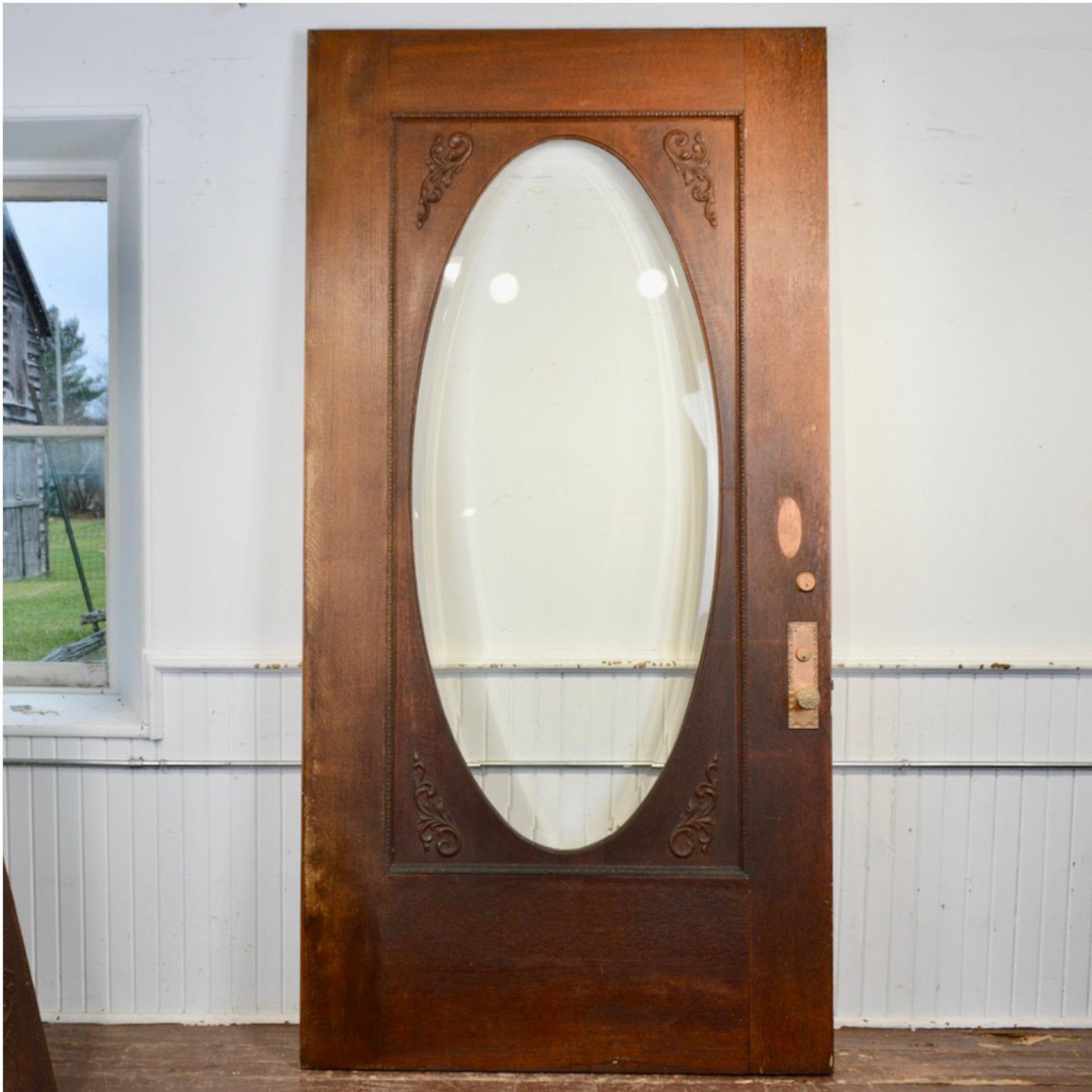 Grand Antique Entry Door - Salvage-Garden