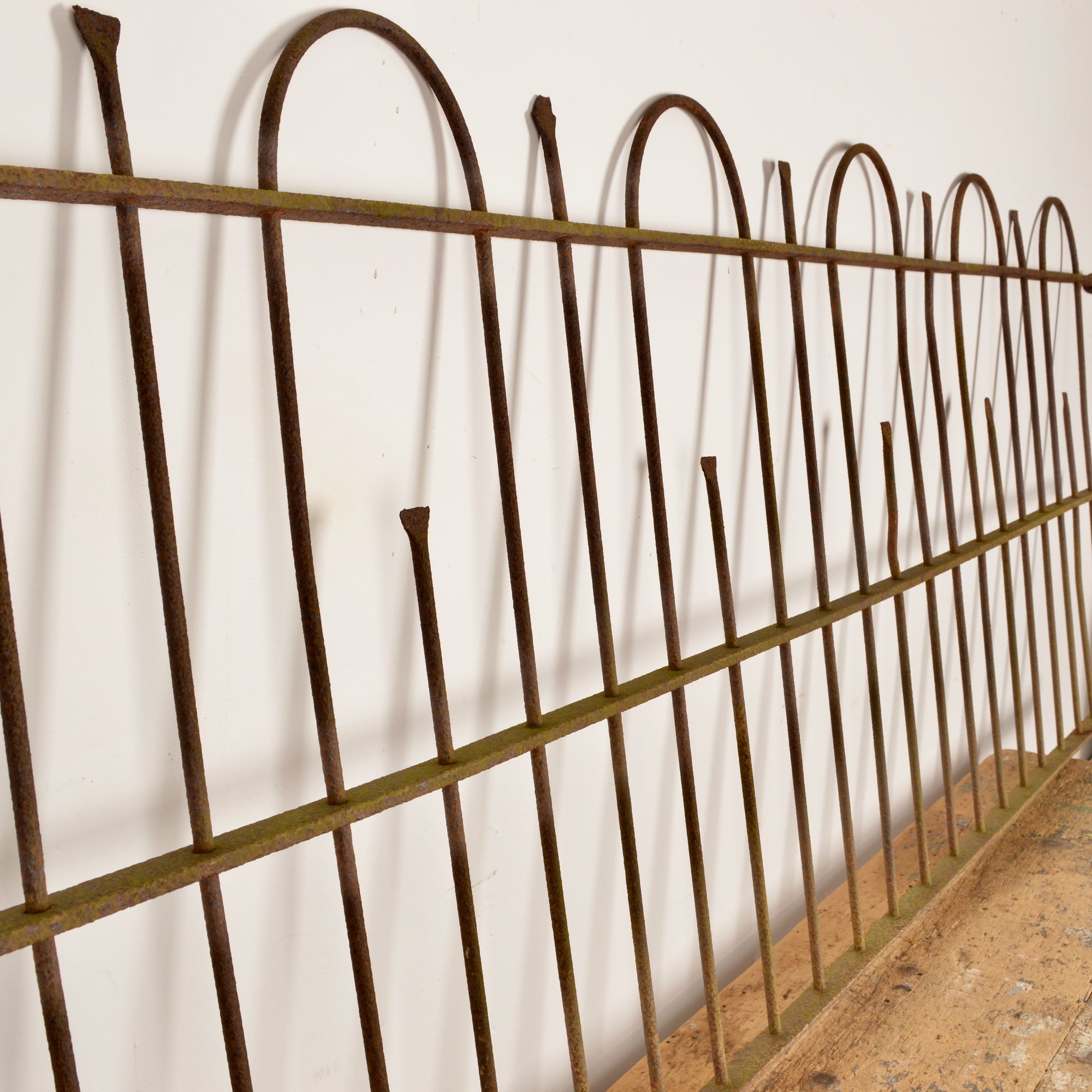 Hoop And Spear Iron Fence Section Salvage-Garden